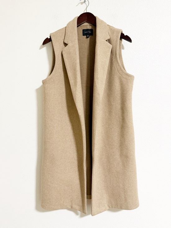 Love Tree Jackets & Blazers - Love Tree Long Line Open Front Felted Vest